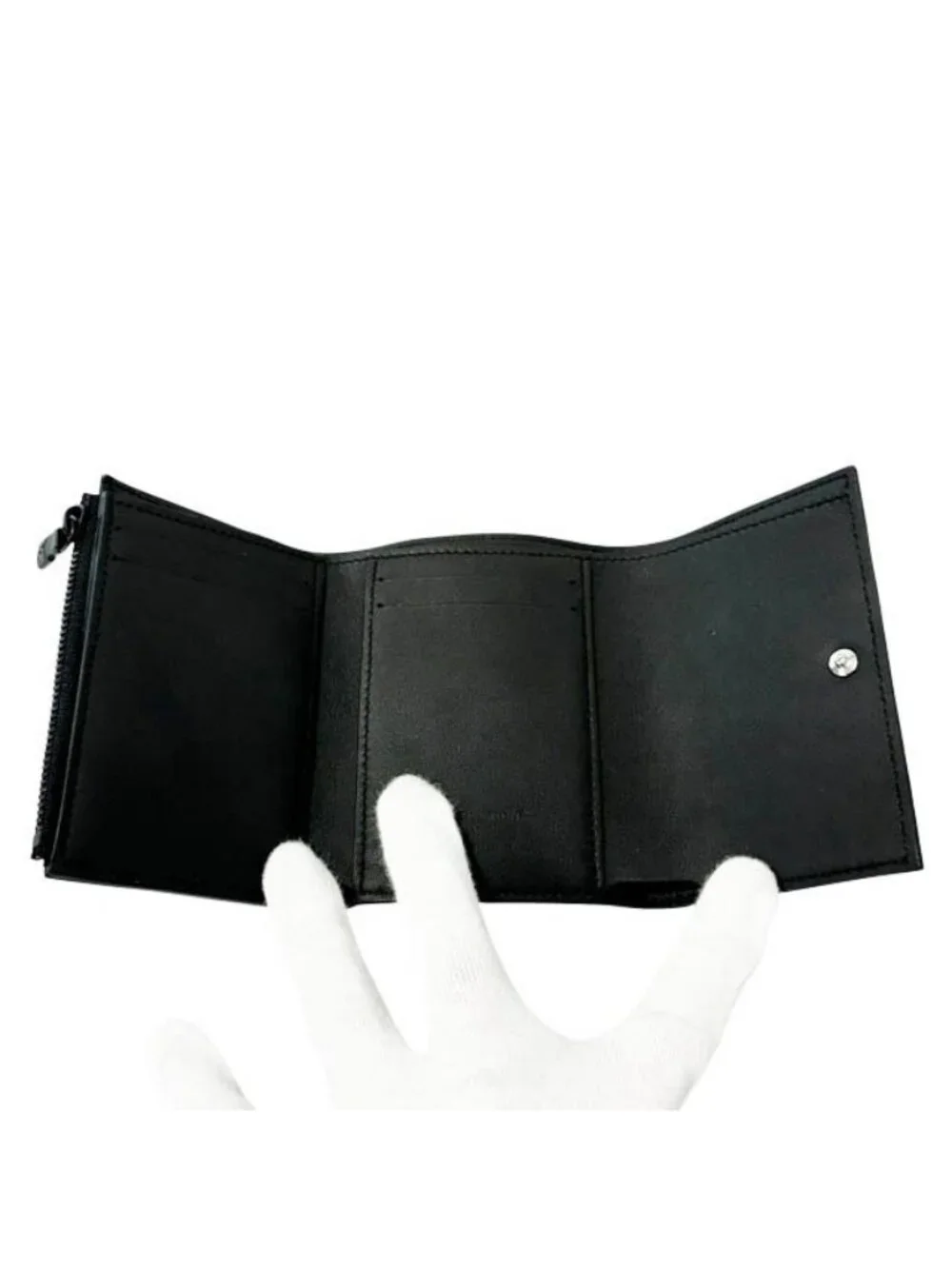 Louis Vuitton Monogram Shadow Victor Wallet Trifold Compact Noir Black